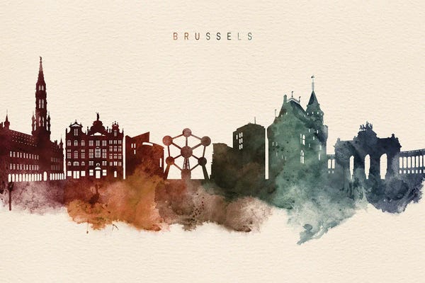 Belgium: Brussels Skyline Desert Style by WallDecorAddict