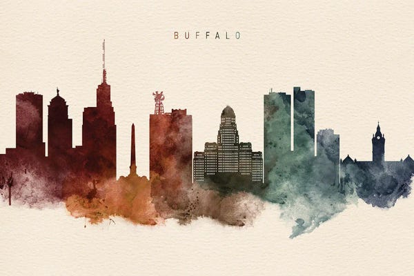 Buffalo: Buffalo Desert Skyline by WallDecorAddict