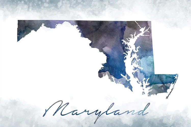 Maryland State Bluish by WallDecorAddict wall art