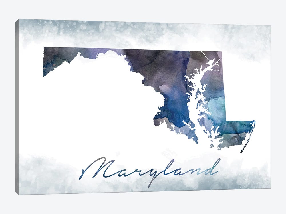 Maryland State Bluish by WallDecorAddict 1-piece Art Print