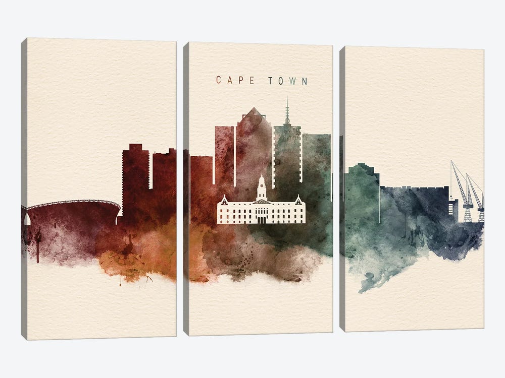 Cape Town Desert Skyline by WallDecorAddict 3-piece Canvas Print
