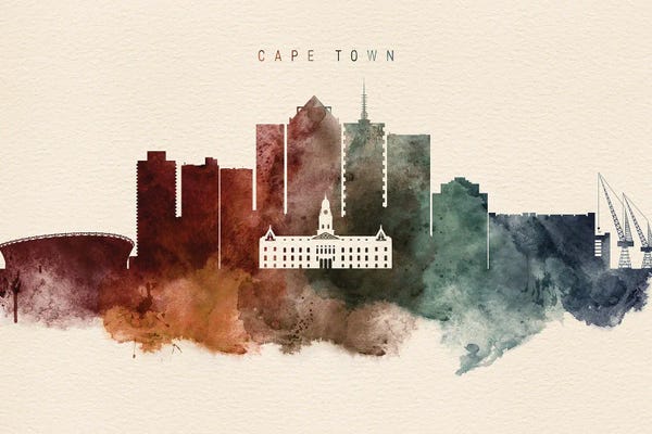 South Africa: Cape Town Desert Skyline by WallDecorAddict