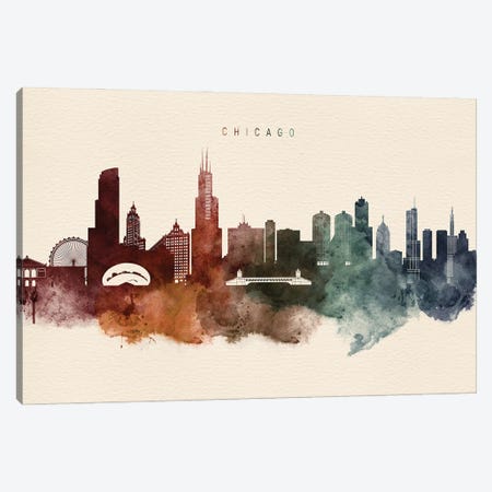 Chicago Desert Skyline Canvas Print #WDA2373} by WallDecorAddict Canvas Art