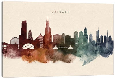 Chicago Desert Skyline Canvas Art Print - Chicago Skylines