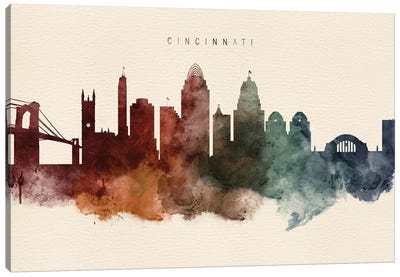Cincinnati Desert Skyline Canvas Art Print - Cincinnati Art