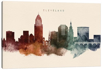 Cleveland Desert Skyline Canvas Art Print - Ohio Art