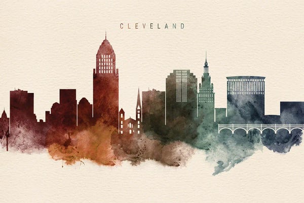 Ohio: Cleveland Desert Skyline by WallDecorAddict