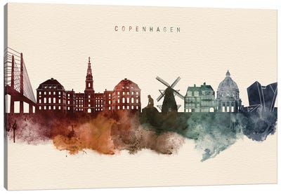 Copenhagen Desert Skyline Canvas Art Print - Copenhagen Art