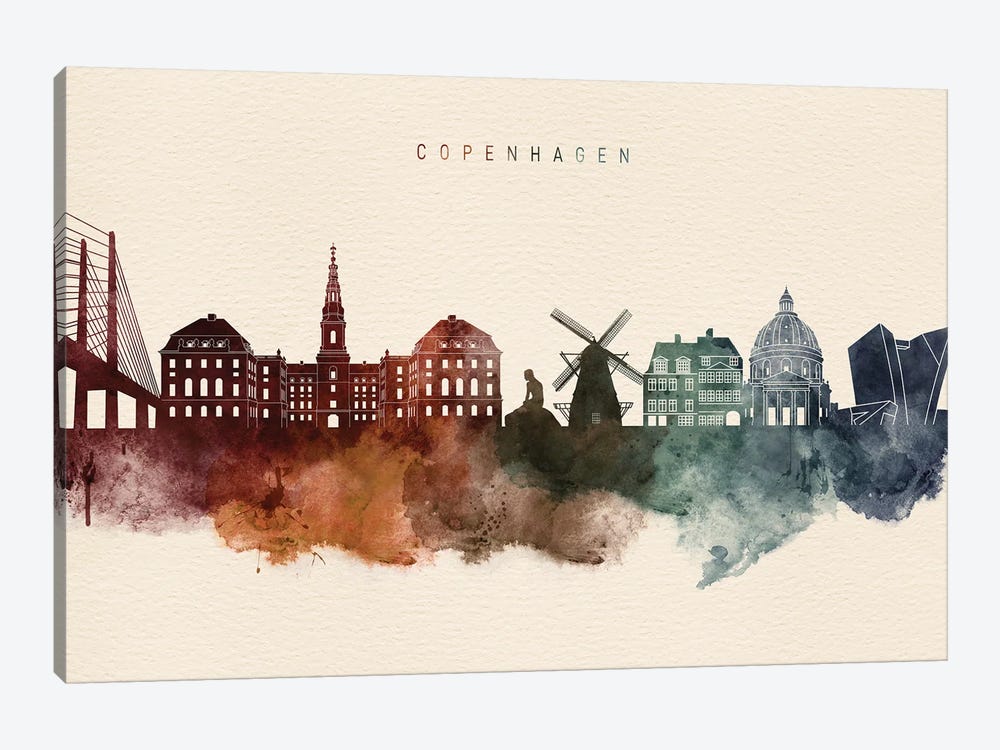 Copenhagen Desert Skyline by WallDecorAddict 1-piece Canvas Print