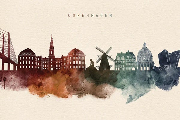 Denmark: Copenhagen Desert Skyline by WallDecorAddict