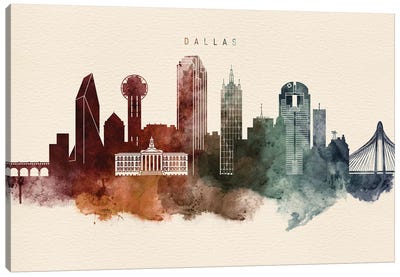 Dallas Desert Skyline Canvas Art Print - Dallas Skylines