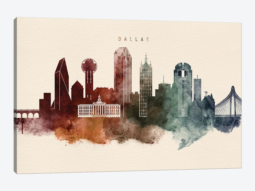 Dallas Desert Skyline by WallDecorAddict 1-piece Canvas Artwork