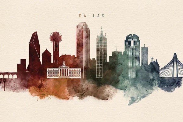 Canvas Print: Dallas Desert Skyline by WallDecorAddict