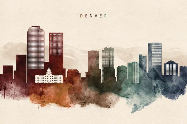 Denver: Denver Desert Skyline by WallDecorAddict
