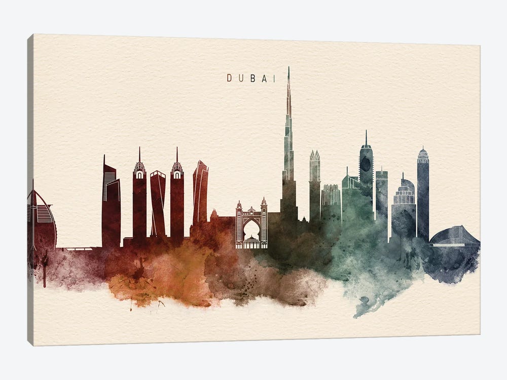 Dubai Desert Skyline by WallDecorAddict 1-piece Canvas Artwork