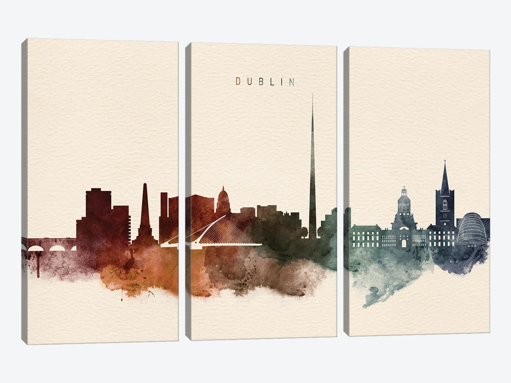 Dublin Desert Skyline by WallDecorAddict 3-piece Canvas Print