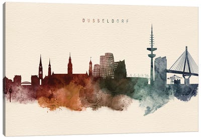 Dusseldorf Desert Skyline Canvas Art Print