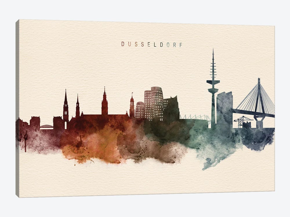 Dusseldorf Desert Skyline by WallDecorAddict 1-piece Canvas Artwork