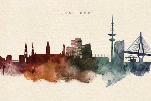 Dusseldorf: Dusseldorf Desert Skyline by WallDecorAddict