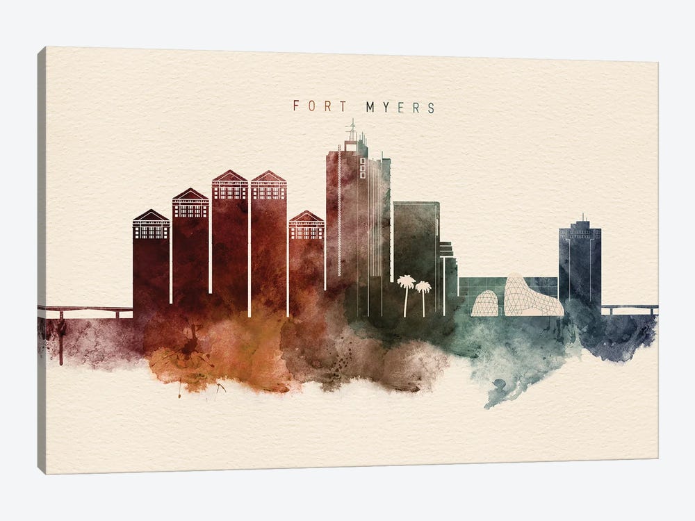 Fort Myers Desert Skyline by WallDecorAddict 1-piece Canvas Art Print