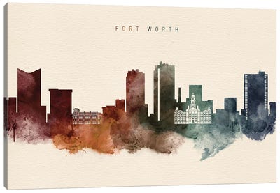 Fort Worth Desert Skyline Canvas Art Print - Fort Worth