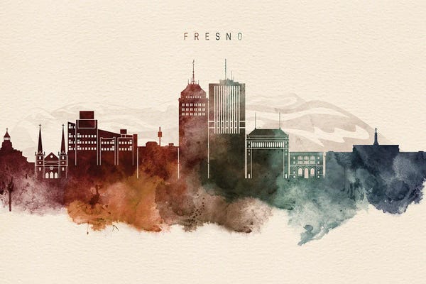 Fresno: Fresno, California Desert Skyline by WallDecorAddict