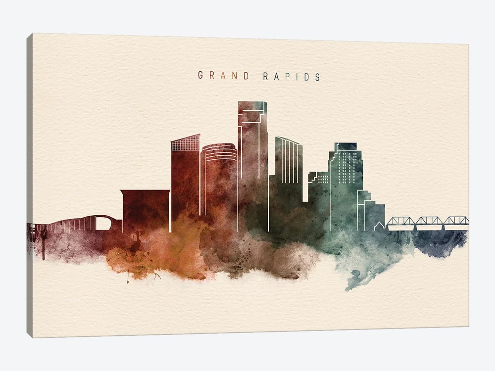 Grand Rapids Desert Skyline by WallDecorAddict 1-piece Canvas Artwork