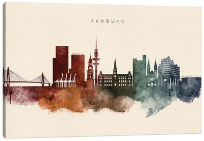 Hamburg Desert Skyline Canvas Art Print - Hamburg