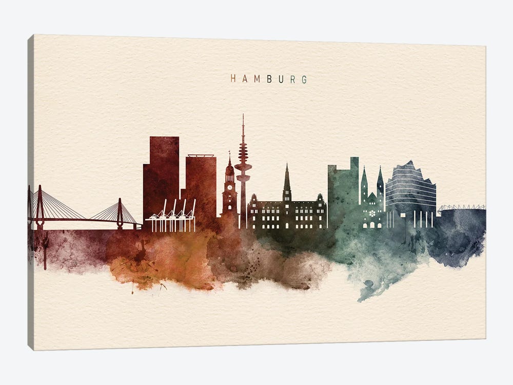 Hamburg Desert Skyline by WallDecorAddict 1-piece Canvas Print