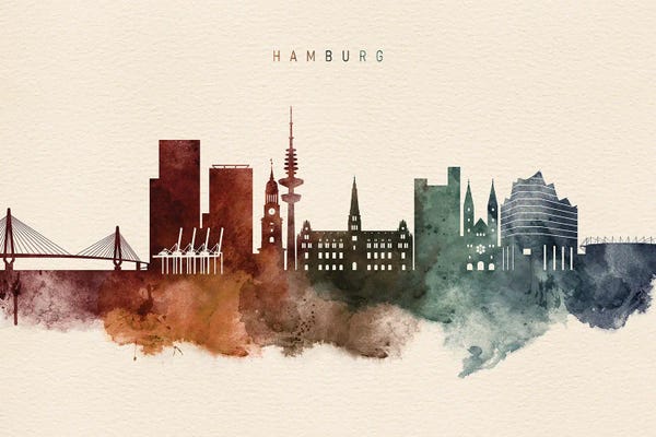 Hamburg: Hamburg Desert Skyline by WallDecorAddict