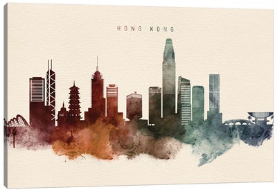 Hong Kong Desert Skyline Canvas Art Print - Hong Kong Art