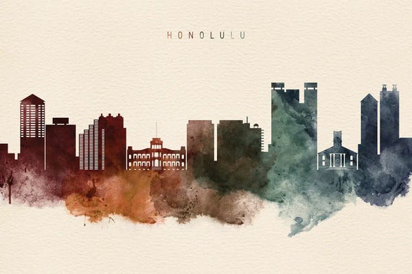 Honolulu: Honolulu Desert Skyline by WallDecorAddict