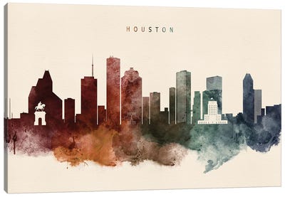 Houston Desert Skyline Canvas Art Print - Houston Skylines