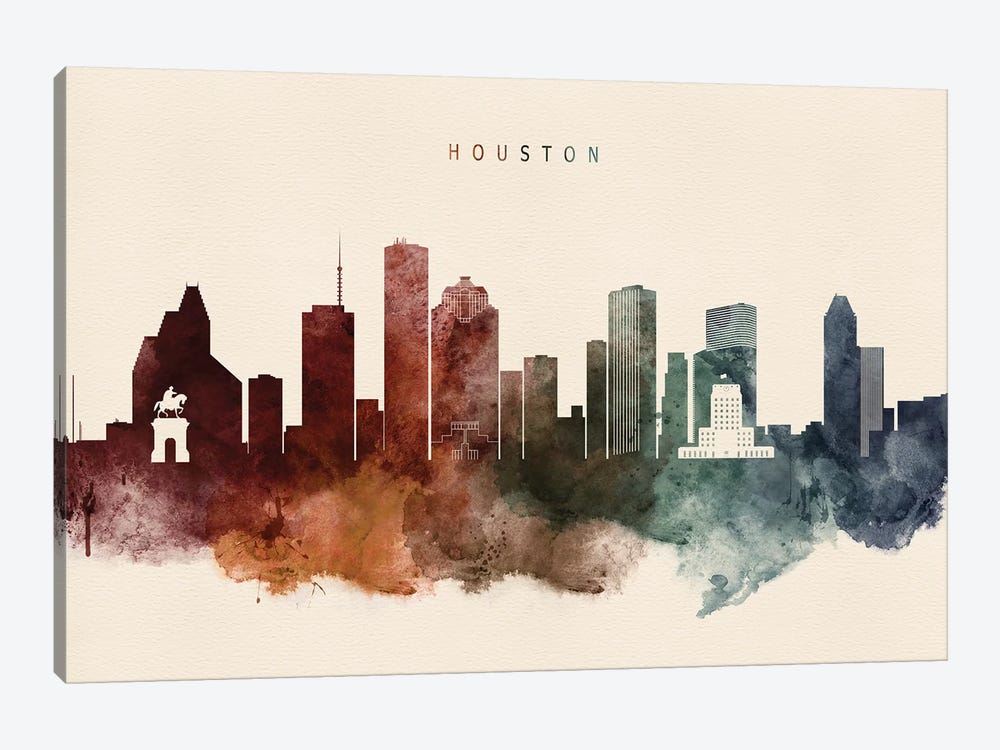 Houston Desert Skyline by WallDecorAddict 1-piece Canvas Art