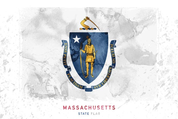 U.S. State Flags: Massachusetts by WallDecorAddict