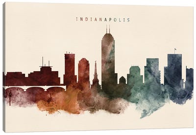 Indianapolis Desert Skyline Canvas Art Print - Indiana Art
