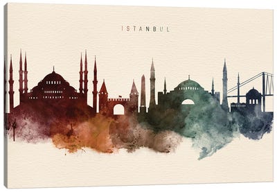 Istanbul Desert Skyline Canvas Art Print - Istanbul Art