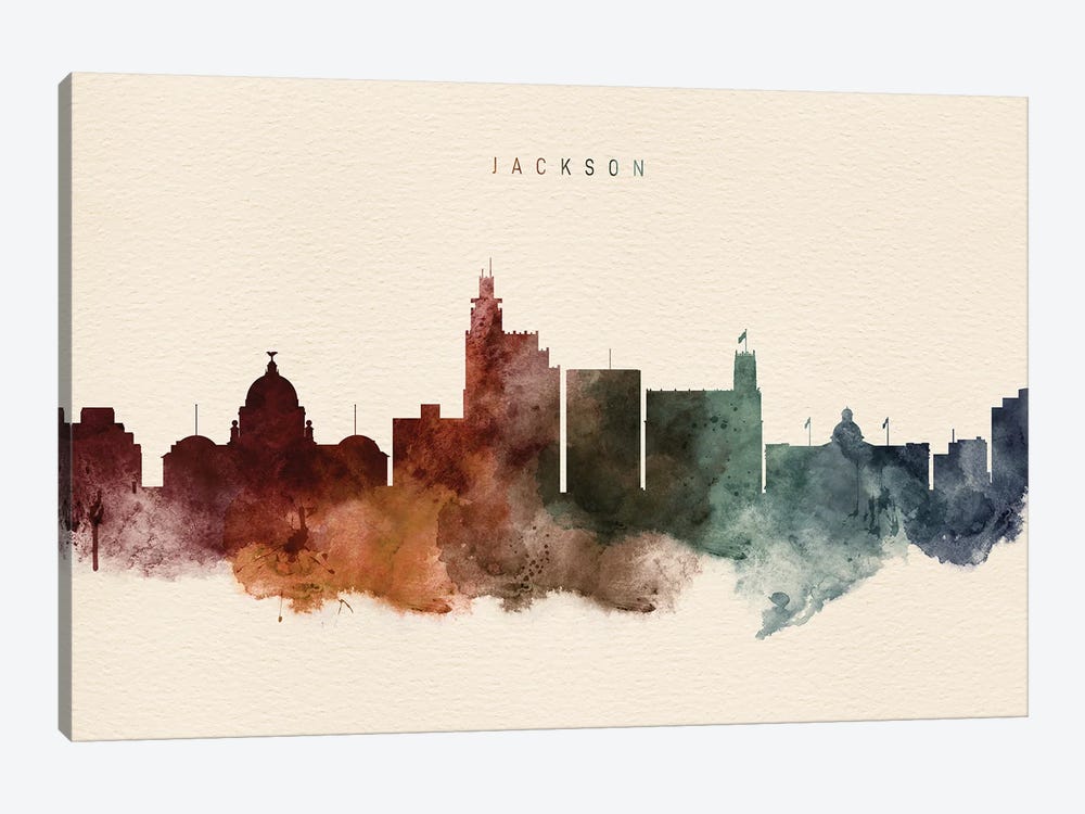 Jackson, Michigan Desert Skyline by WallDecorAddict 1-piece Art Print