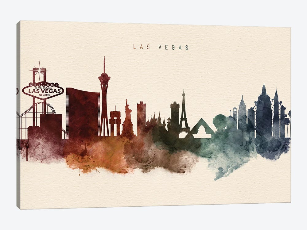 Las Vegas Desert Skyline by WallDecorAddict 1-piece Canvas Art Print