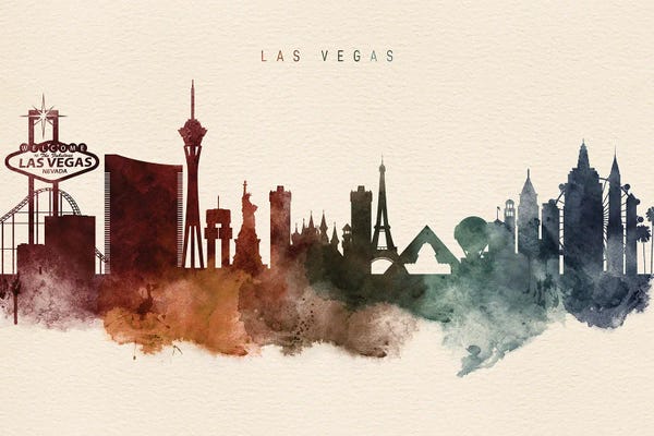 Nevada: Las Vegas Desert Skyline by WallDecorAddict