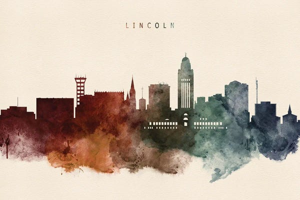 Nebraska: Lincoln Desert Skyline by WallDecorAddict