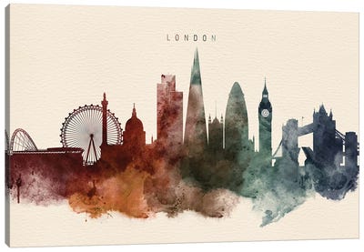 London Desert Skyline Canvas Art Print - London Skylines