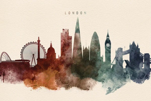 London Skylines: London Desert Skyline by WallDecorAddict