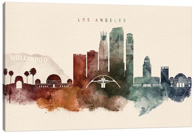 Los Angeles Desert Skyline Canvas Art Print - Los Angeles Skylines