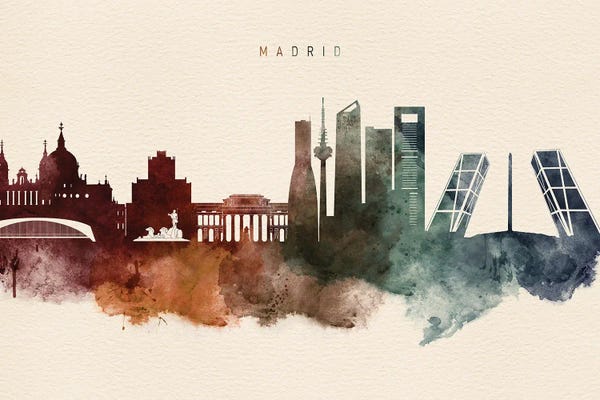 Community Of Madrid: Madrid Desert Skyline by WallDecorAddict