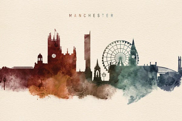 Ferris Wheels: Manchester Desert Skyline by WallDecorAddict