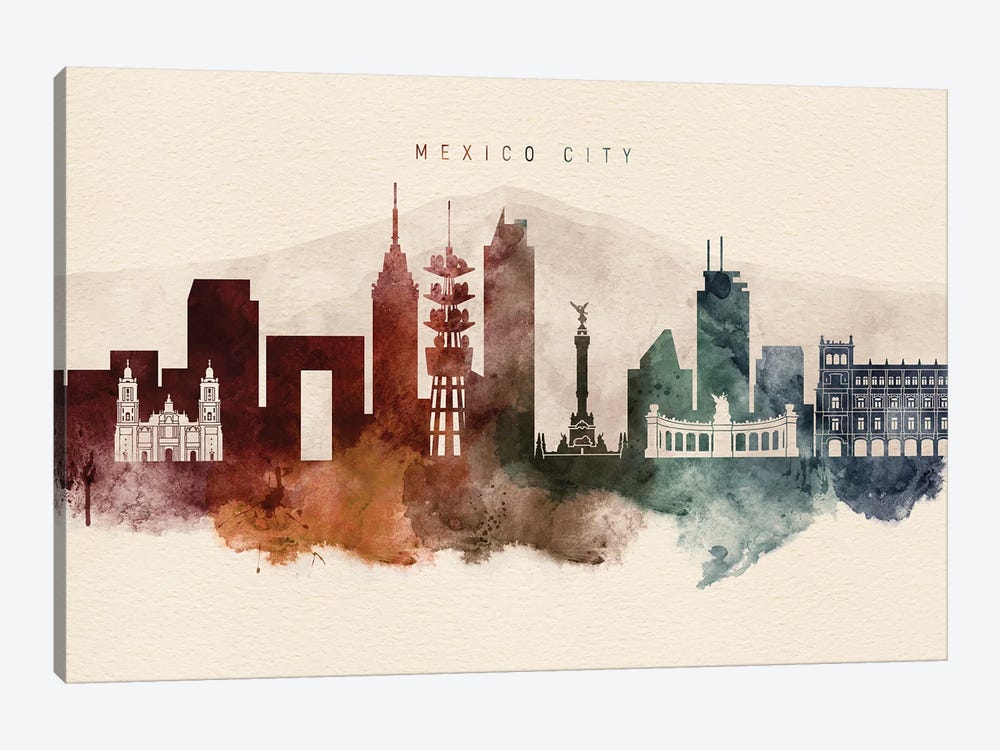 Mexico City Desert Skyline by WallDecorAddict 1-piece Canvas Art Print