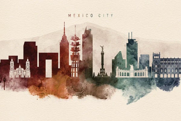 Mexico City: Mexico City Desert Skyline by WallDecorAddict