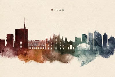 Milan Desert Skyline by WallDecorAddict canvas print
