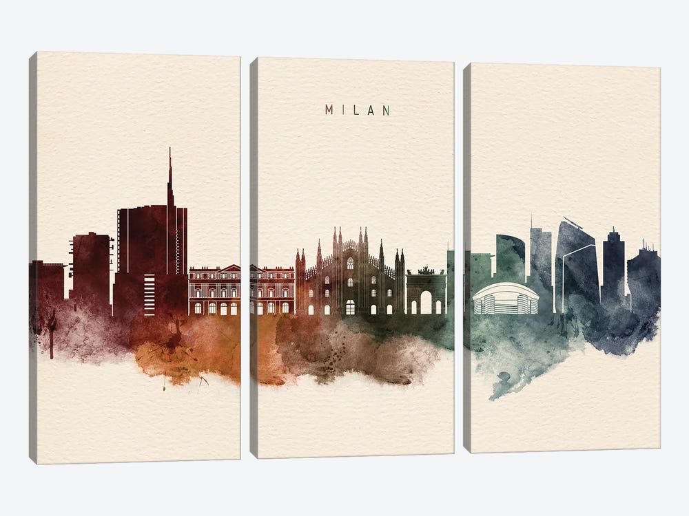 Milan Desert Skyline by WallDecorAddict 3-piece Canvas Print